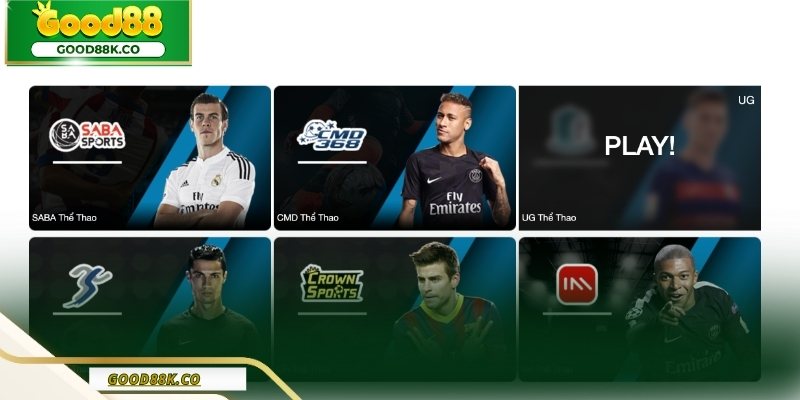 Không gian Thể thao Good88 được tổ chức rõ ràng và dễ theo dõi